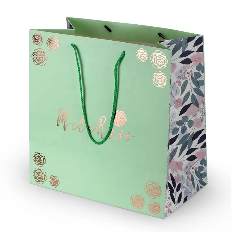 Print Recycling Handmade Bolsas De Paper Bag Retail Shopping Bag with Handle