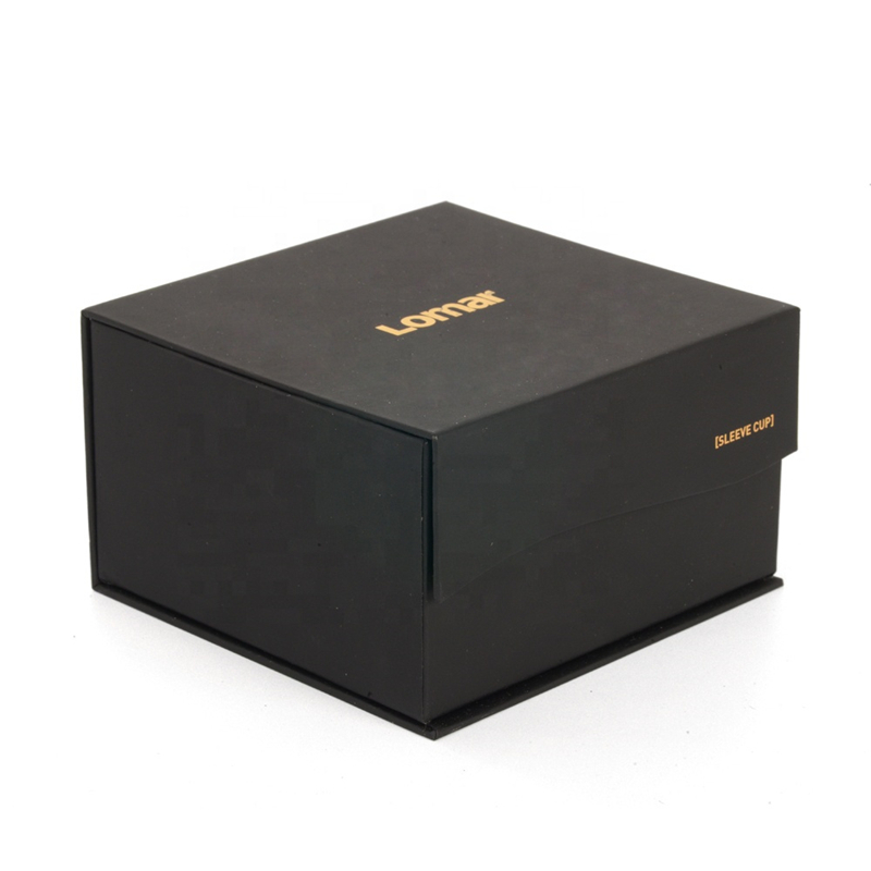 Custom Black Magnetic Luxury Jewelry Watch Gift Packaging Cardboard Paper Box