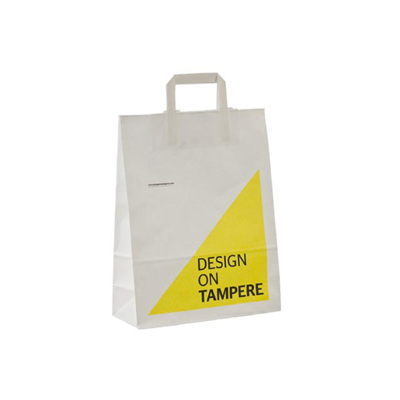 FSC Certified Biodegradable Kraft Paper Bag with Die Cut Handle Customized Logo