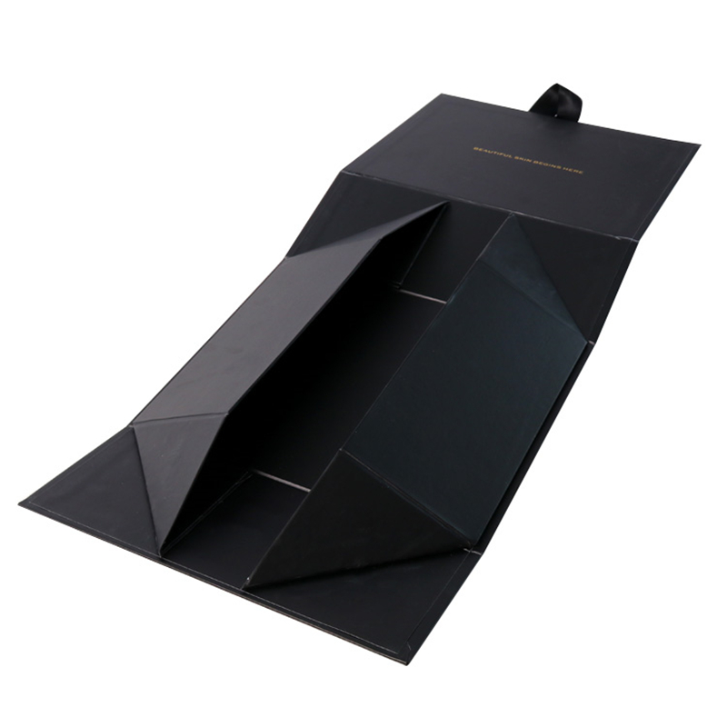 Customized Retail Magnetic Black Paper Box Packaging Box With Logo